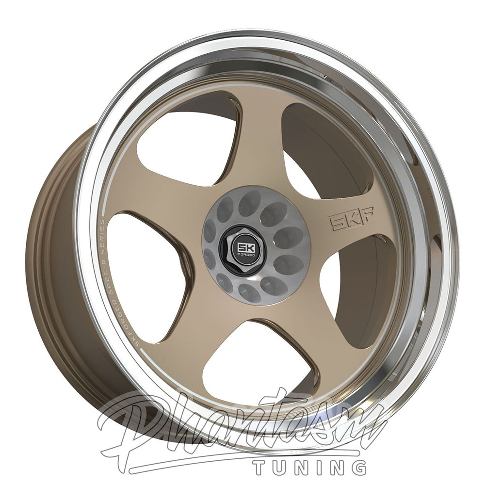 SK FORGED WHEELS / GT2 / DEEP DISH MONO BLOCK / CHAMPAGNE COLOR (18 X 9.5) +00 ET (5 X 114.3 / 5 X 112 MM)