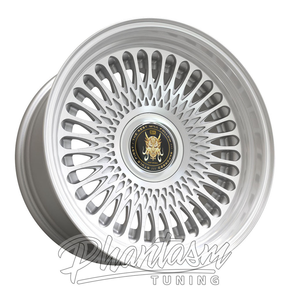 SK FORGED WHEELS / KADI / DEEP DISH MONO BLOCK / SILVER DIAMOND CUT (18 X 9.5) +15 ET (5 X 114.3 / 5 X 112 MM)