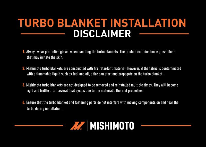 MISHIMOTO / TURBO BLANKET / HEAT SHIELD (MMTB-SUP-20) *** TOYOTA GR SUPRA (2020-2023) 3.0L TURBO