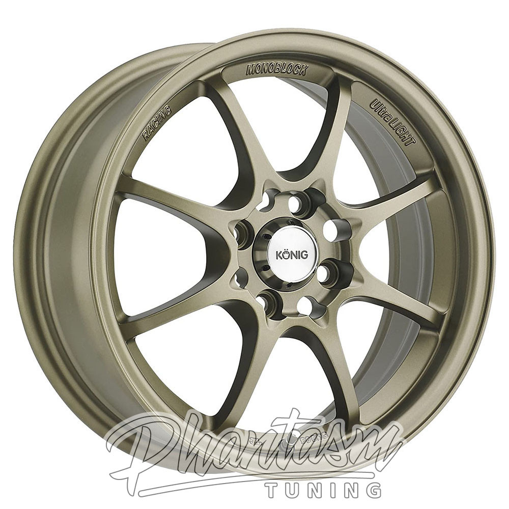 KONIG WHEELS - HELIUM - BRONZE COLOR (15 X 6.5) +40 ET (4 X 100 MM) 73.1 CB / HE65D04408