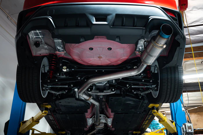 REMARK / R1 SPEC / SINGLE CAT-BACK EXHAUST SYSTEM / TITANIUM BLUE TIP (RK-C1076S-03T) *** SUBARU WRX (2022-2026) 2.4L TURBO