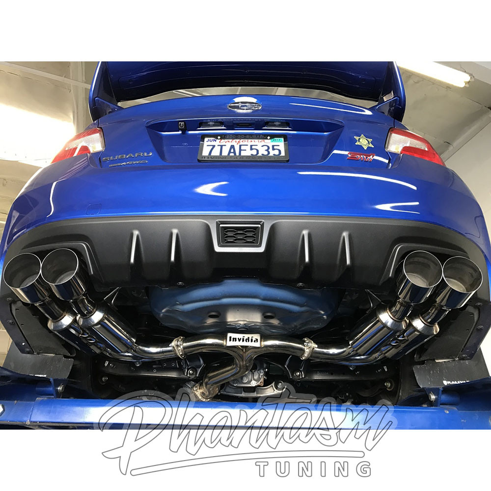 INVIDIA / GEMINI R400 / DUAL CAT-BACK EXHAUST SYSTEM / BLACK TIPS (HS15STIGM4SB) *** SUBARU WRX STI (2015-2021)