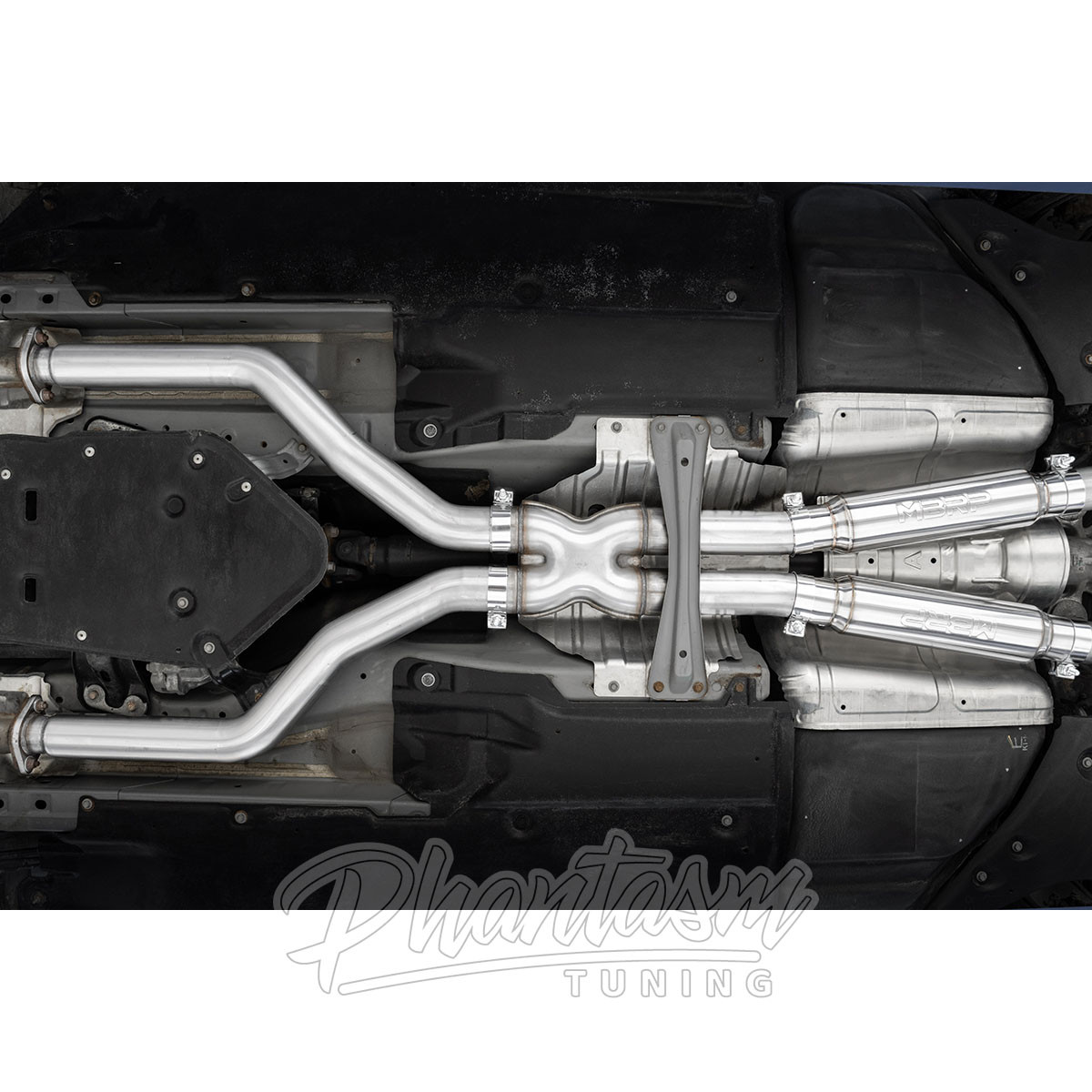 MBRP / CAT-BACK EXHAUST SYSTEM / MID-PIPE WITHOUT RESONATORS / CARBON FIBER TIPS (S44043CF) *** INFINITI Q60 COUPE (2017-2022) 3.0L TURBO