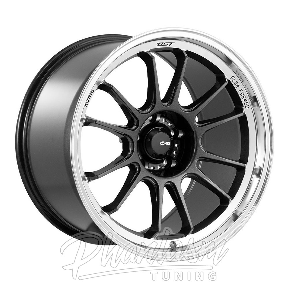 KONIG WHEELS - HYPERGRAM - METALLIC CARBON WITH MACHINED LIP (18 X 8.5) +43 ET (5 X 108 MM) HG88508436