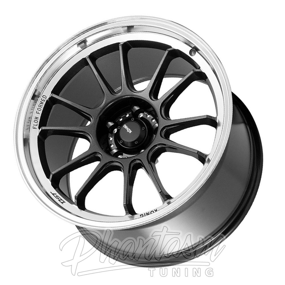 KONIG WHEELS - HYPERGRAM - METALLIC CARBON WITH MACHINED LIP (17 X 8.0) +45 ET (4 X 100 MM) HG87100456