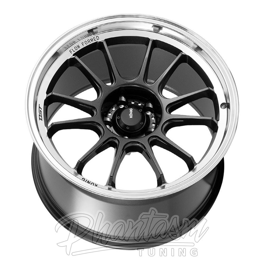 KONIG WHEELS - HYPERGRAM - METALLIC CARBON WITH MACHINED LIP (17 X 8.0) +45 ET (5 X 114.3 MM) HG87514456