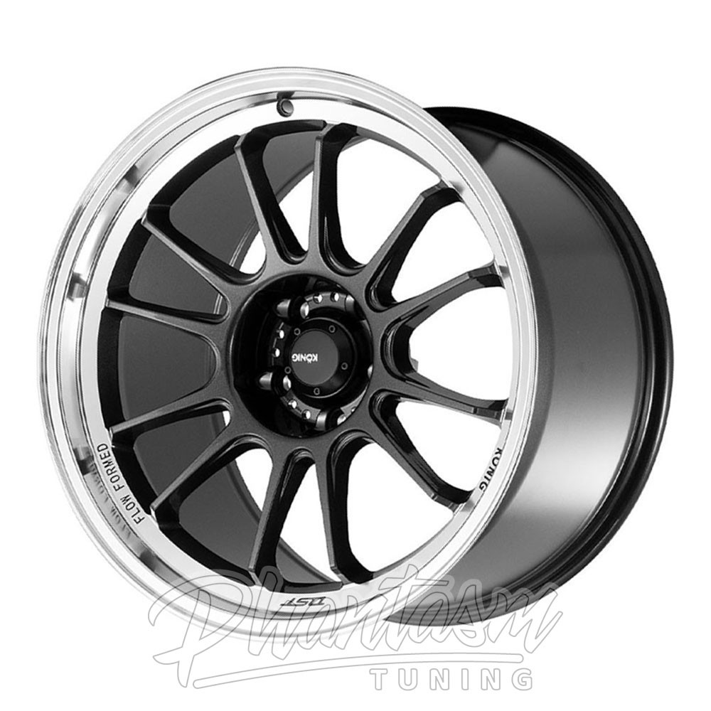 KONIG WHEELS - HYPERGRAM - METALLIC CARBON WITH MACHINED LIP (15 X 8.0) +35 ET (4 X 100 MM) HG85100356