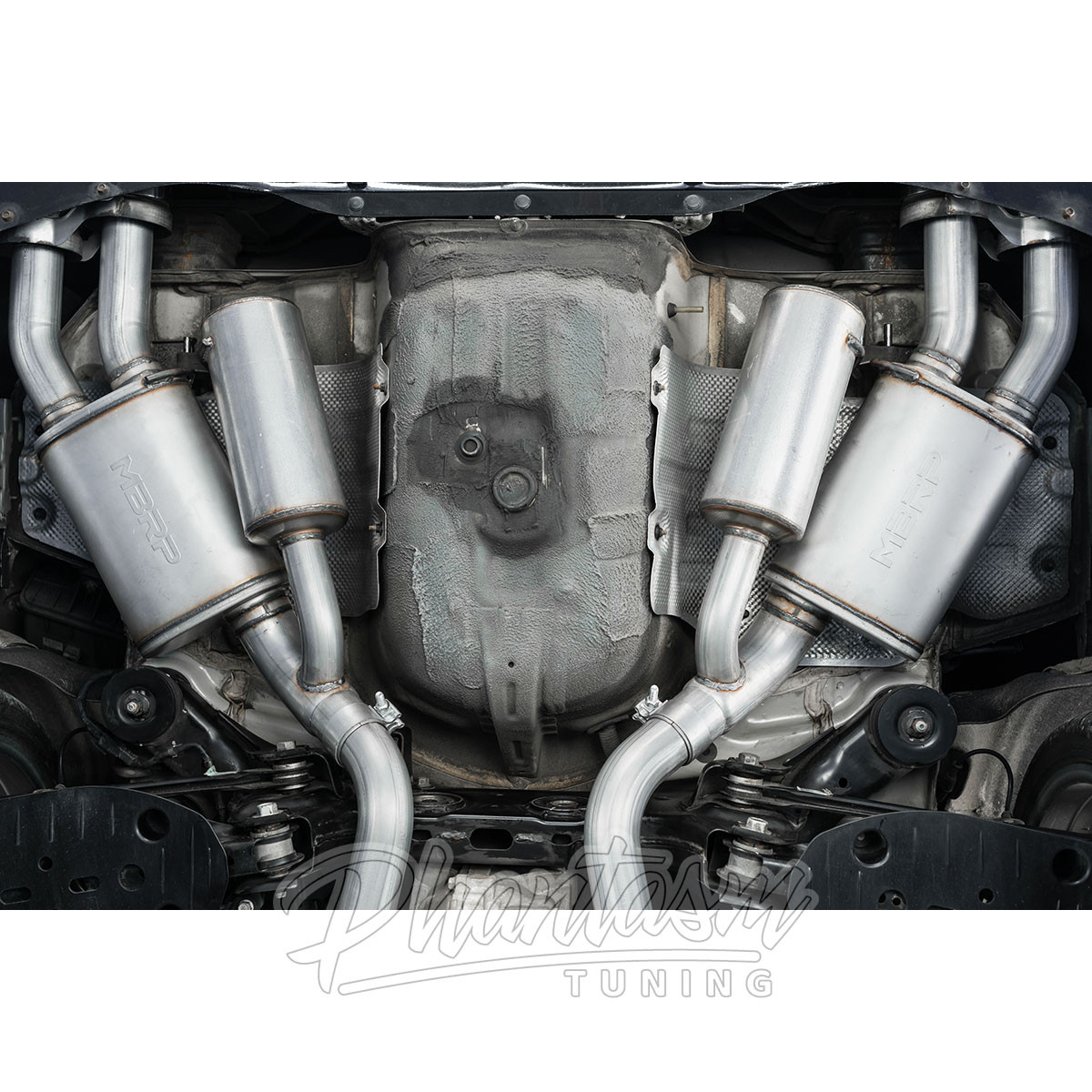 MBRP / ALUMINIZED STEEL / DUAL CAT-BACK EXHAUST SYSTEM / QUAD FACTORY TIPS (S4704AL) *** KIA STINGER GT (2018-2023) 3.3L TWIN TURBO