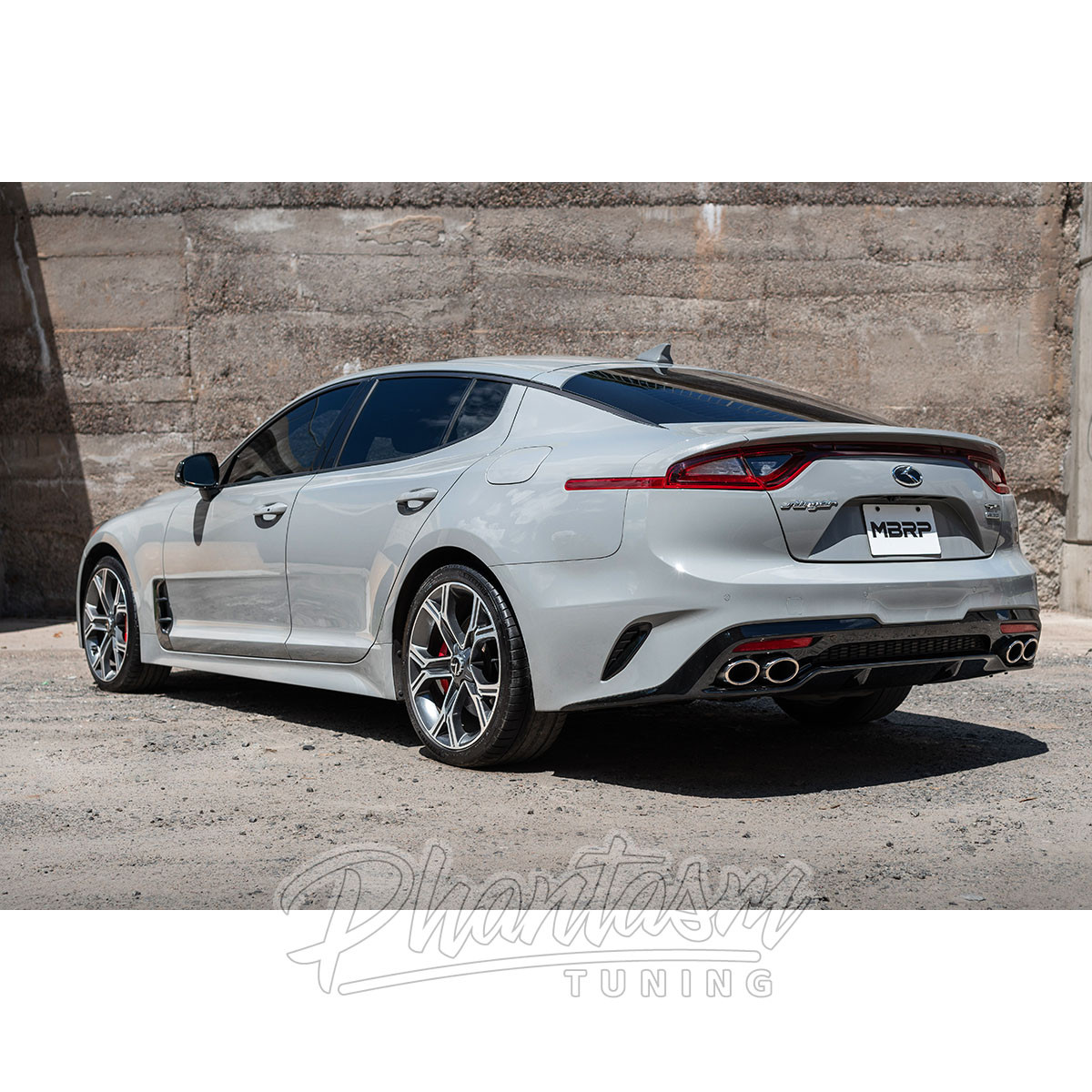MBRP / ALUMINIZED STEEL / DUAL CAT-BACK EXHAUST SYSTEM / QUAD FACTORY TIPS (S4704AL) *** KIA STINGER GT (2018-2023) 3.3L TWIN TURBO