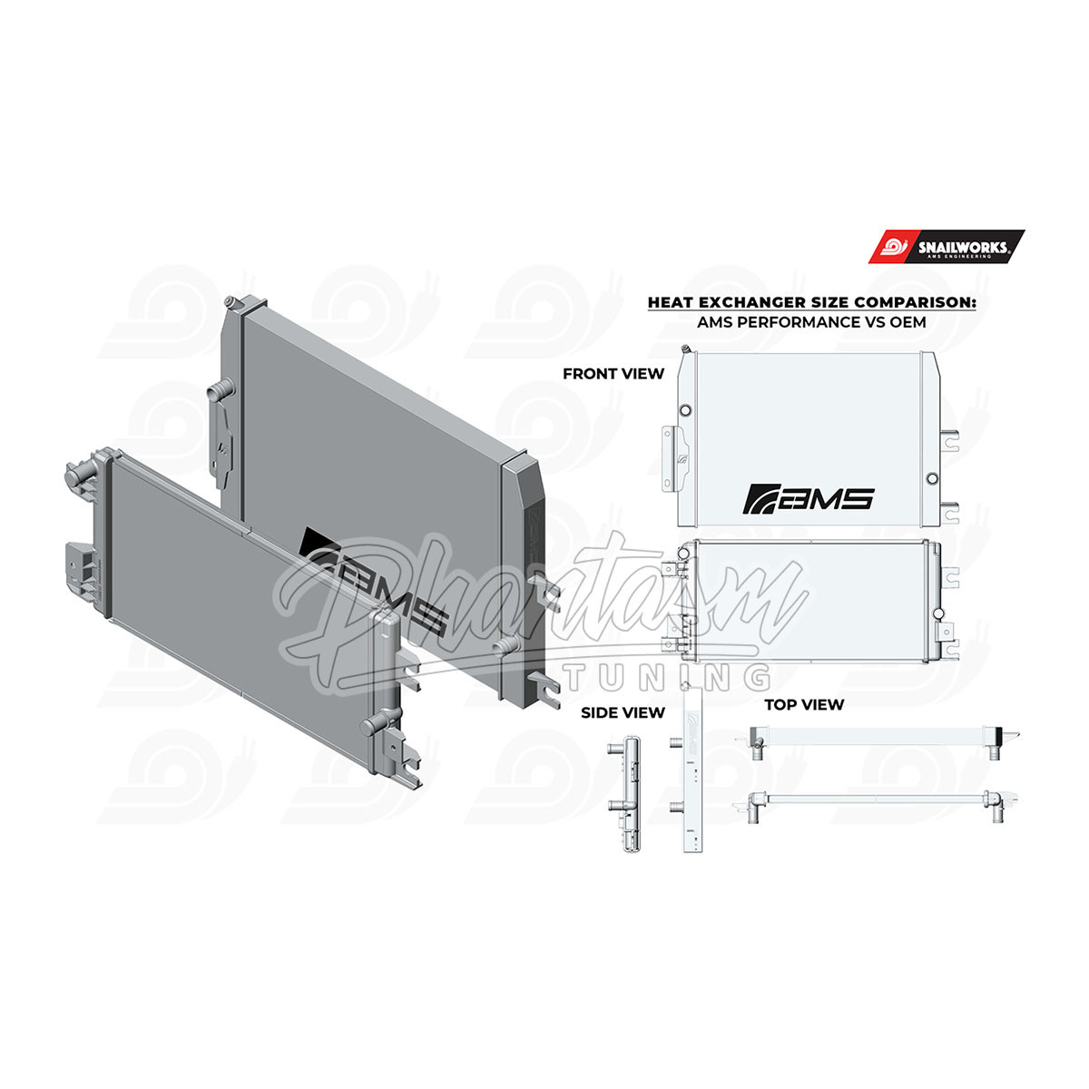 AMS / PERFORMANCE HEAT EXCHANGER / DOUBLE CAPACITY (AMS.47.02.0001-1) *** NISSAN Z (2023-2026) VR30DDTT