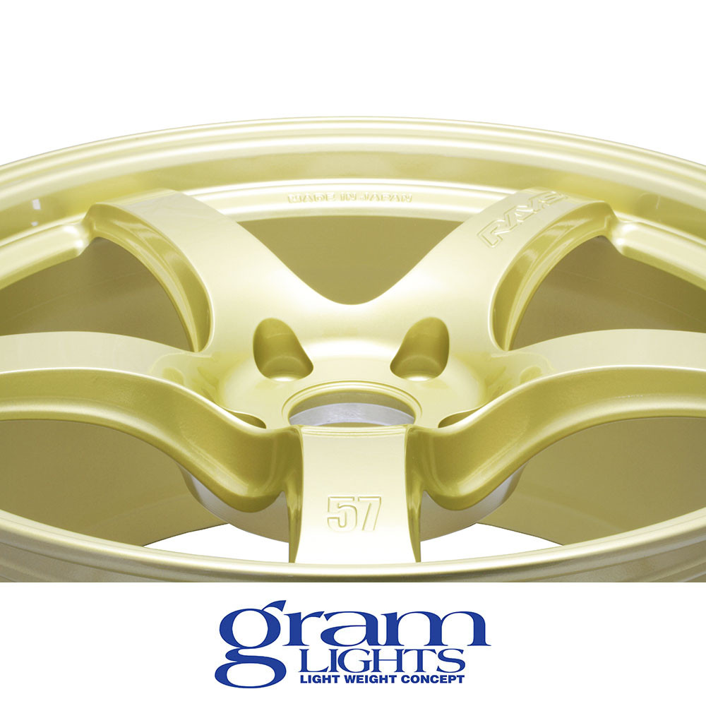 GRAM LIGHTS WHEELS - 57CR - GOLD (17 X 9.0) +38 ET (5 X 114.3 MM) 73 CB / WGCRQ38EEGP