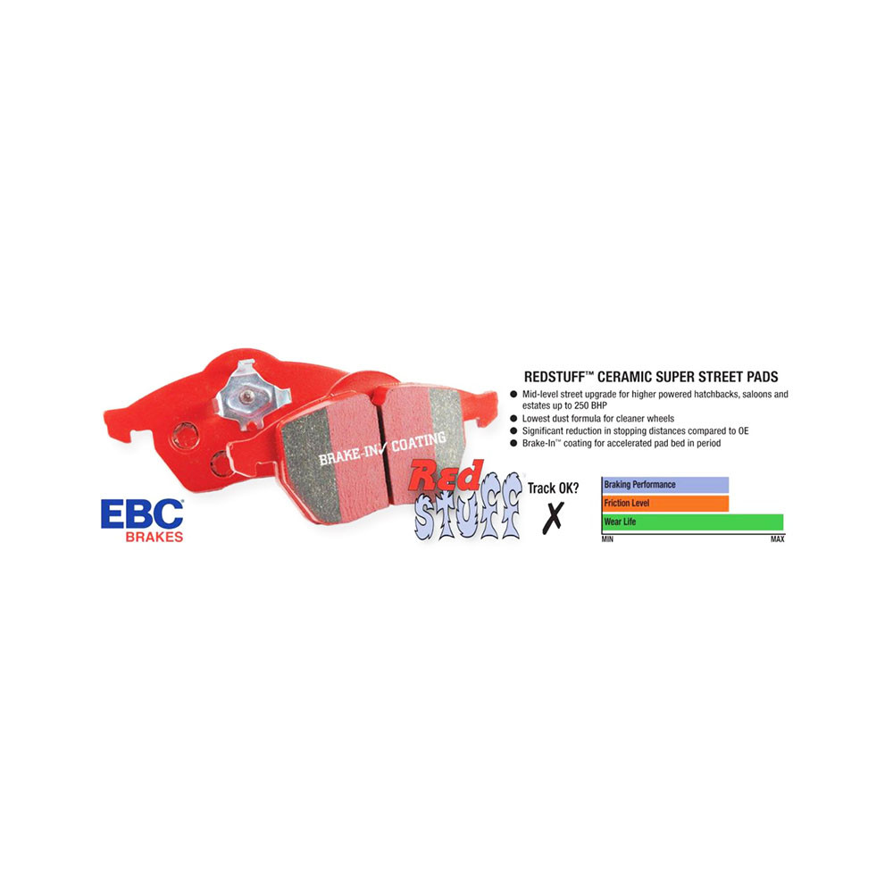 EBC / RED STUFF / CERAMIC / FRONT BRAKE PADS (DP32302C) *** TOYOTA GR SUPRA (2020-2024) 3.0L TURBO