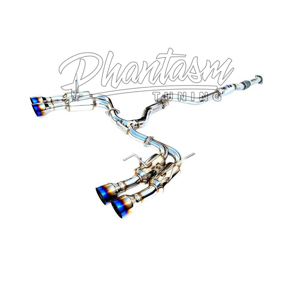 INVIDIA / GEMINI R400 / DUAL CAT-BACK EXHAUST SYSTEM / BURNT BLUE TIPS (HS22WRXGM4ST) *** SUBARU WRX (2022-2026) 2.4L TURBO