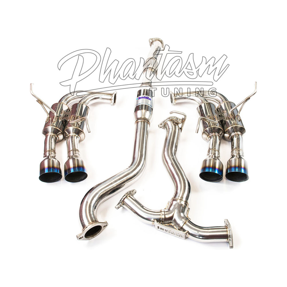 INVIDIA / GEMINI R400 / DUAL CAT-BACK EXHAUST SYSTEM / BLACK TIPS (HS22WRXGM4SB) *** SUBARU WRX (2022-2026) 2.4L TURBO