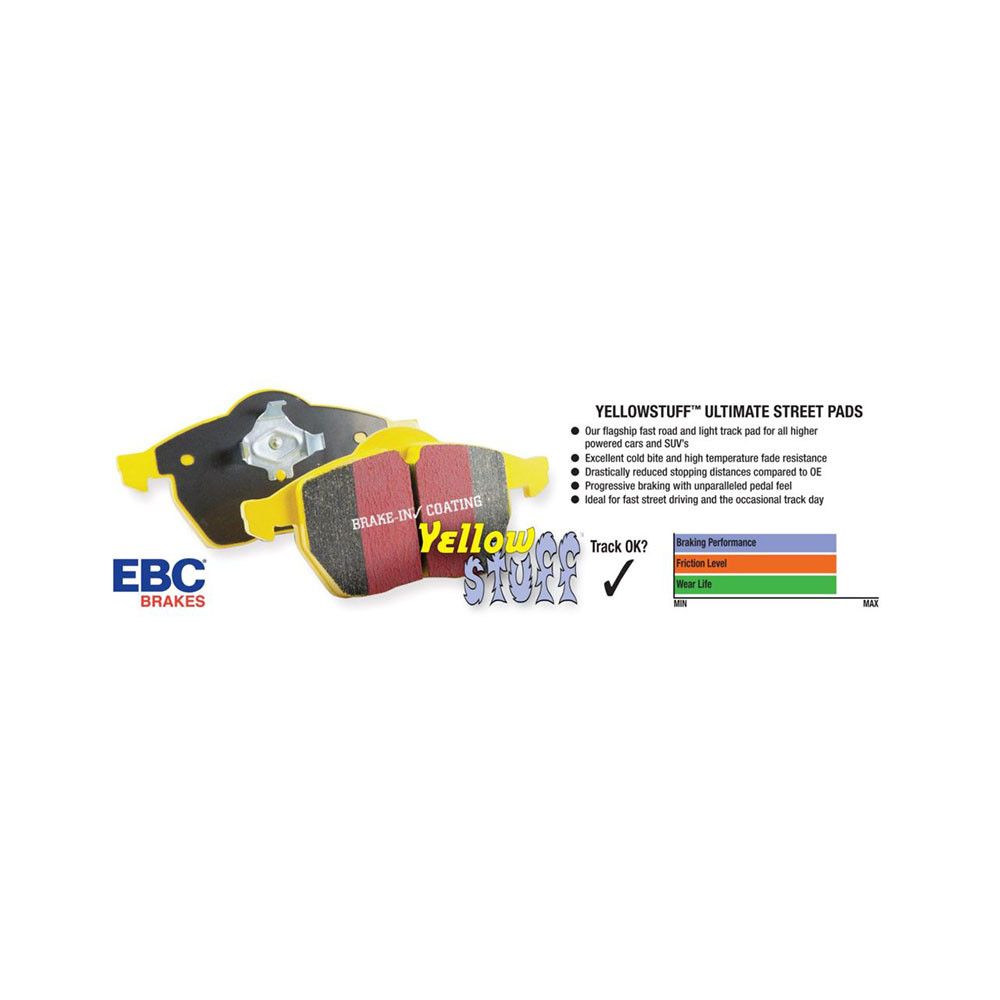 EBC / YELLOW STUFF / STREET & TRACK / REAR BRAKE PADS (DP42357R) *** KIA STINGER GT (2018-2023) 3.3L TWIN TURBO