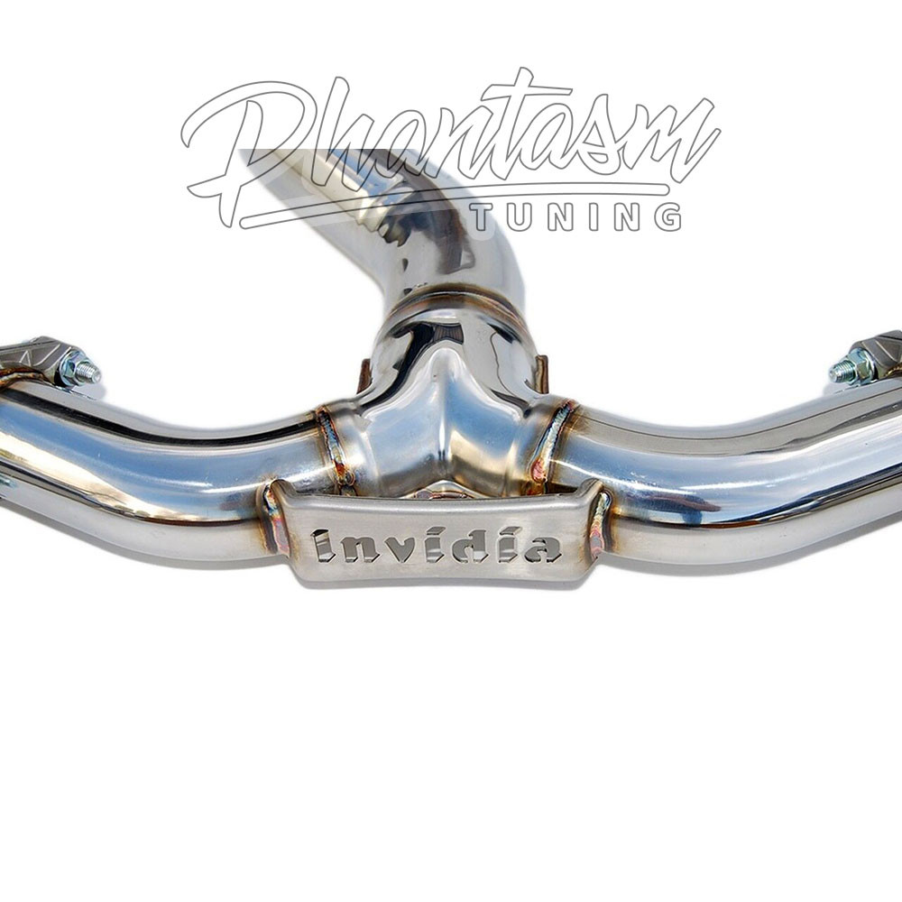 INVIDIA / Q300 / DUAL CAT-BACK EXHAUST SYSTEM / BURNT BLUE TIPS (HS15STIG3T) *** SUBARU WRX STI (2015-2021)