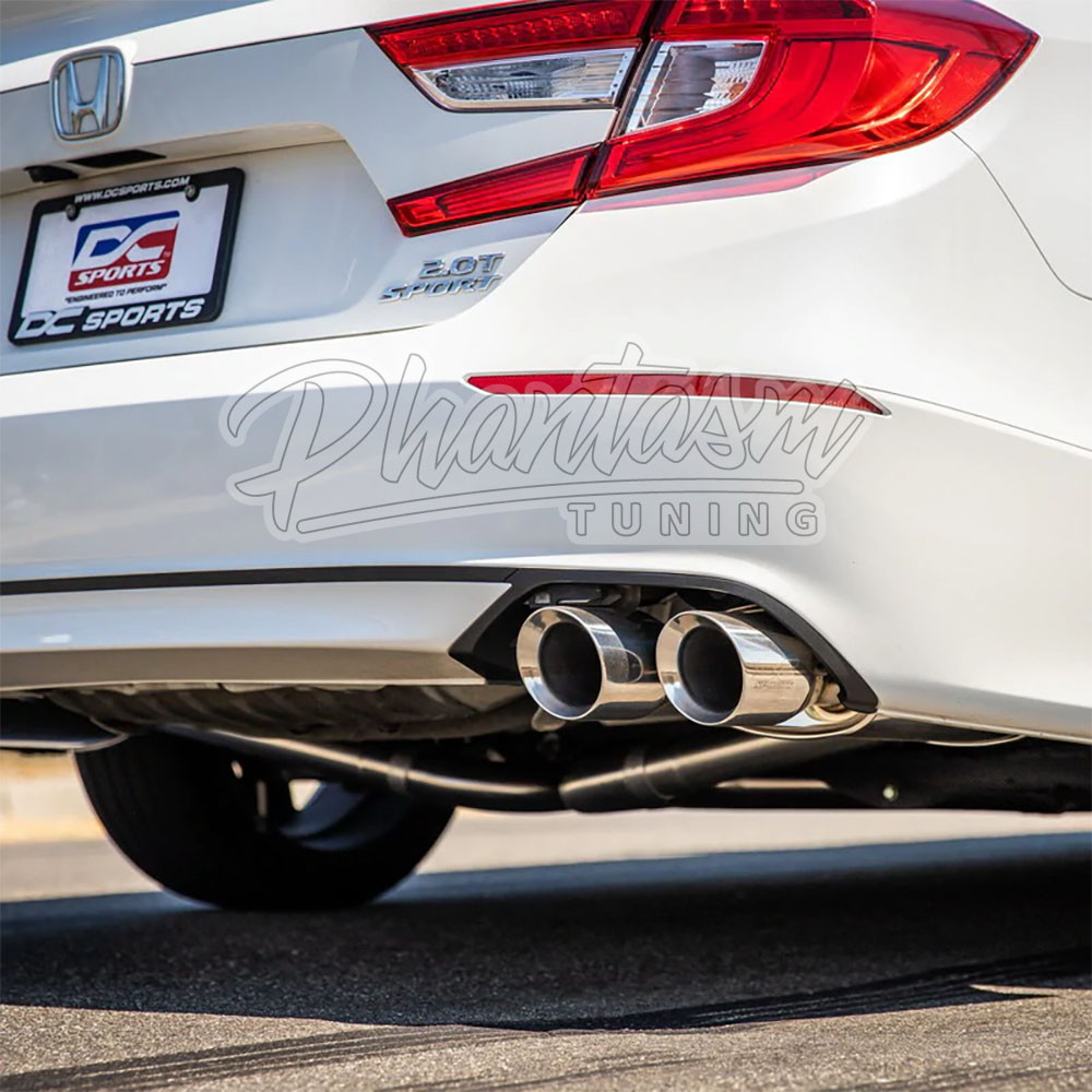 DC SPORTS / CAT-BACK EXHAUST SYSTEM / BLACK TIPS (DCS5534BK) *** HONDA ACCORD (2018-2022) 2.0L TURBO