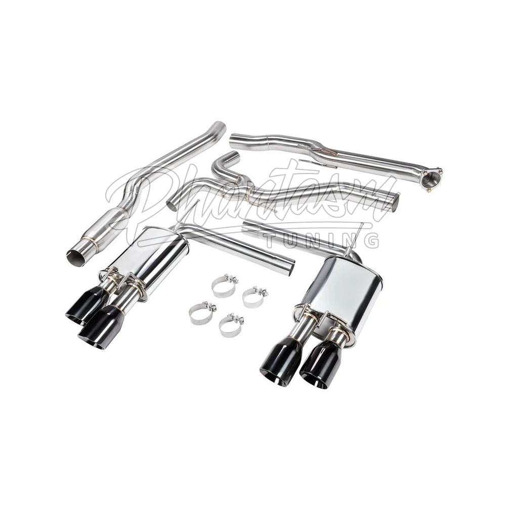 DC SPORTS / CAT-BACK EXHAUST SYSTEM / BLACK TIPS (DCS5534BK) *** HONDA ACCORD (2018-2022) 2.0L TURBO