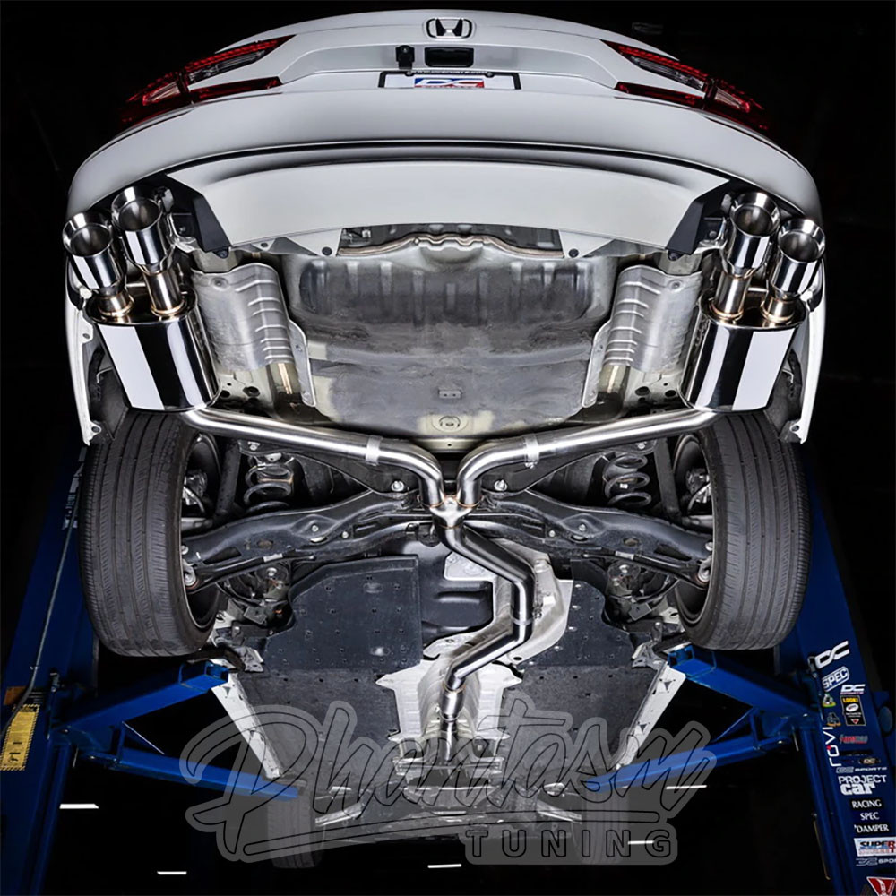DC SPORTS / CAT-BACK EXHAUST SYSTEM / BURNT BLUE TIPS (DCS5534BT) *** HONDA ACCORD (2018-2022) 1.5L TURBO