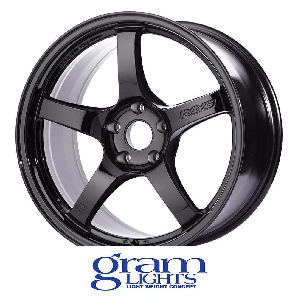 GRAM LIGHTS WHEELS - 57CR - GLOSS BLACK (18 X 8.5) +45 ET (5 X 100 MM) 65 CB / WGCRV45DGX