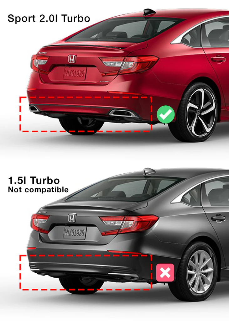 REMARK / SPORTS TOURING / CAT-BACK EXHAUST SYSTEM / QUAD POLISHED TIPS (RK-C4076H-06) *** HONDA ACCORD (2018-2022) 1.5L TURBO