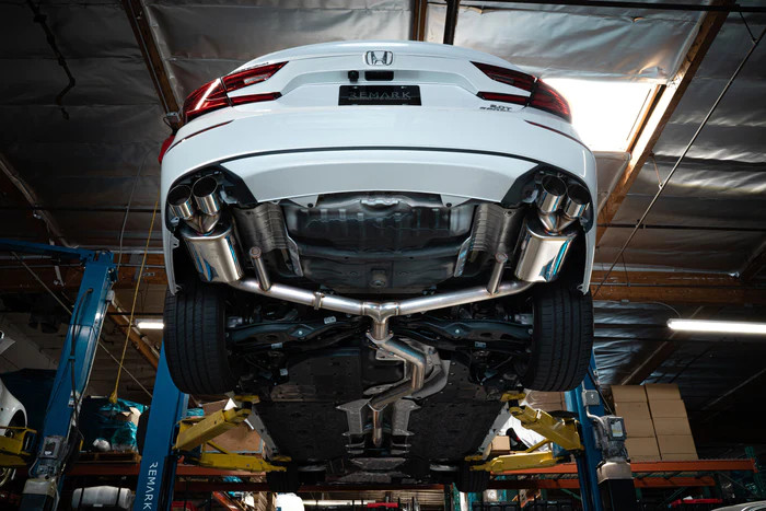 REMARK / SPORTS TOURING / CAT-BACK EXHAUST SYSTEM / QUAD POLISHED TIPS (RK-C4076H-06) *** HONDA ACCORD (2018-2022) 1.5L TURBO