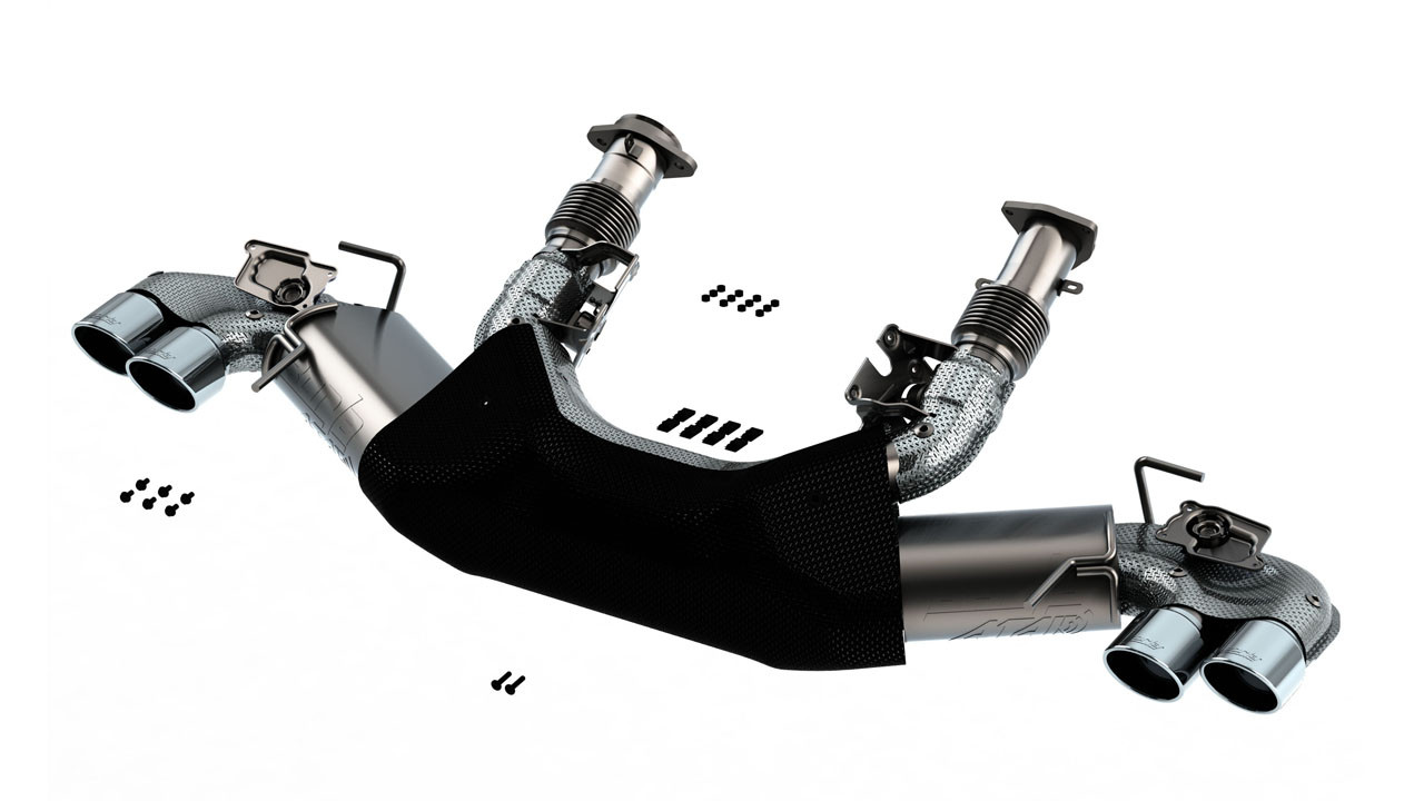 BORLA / ATAK SERIES / CAT-BACK EXHAUST SYSTEM / WITH NPP VALVES / STAINLESS CHROME TIPS (140839) *** CHEVROLET CORVETTE C8 (2020-2024) 6.2L ENGINE