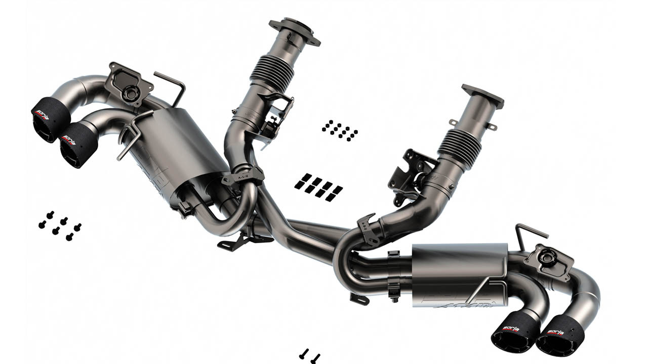 BORLA / ATAK SERIES / CAT-BACK EXHAUST SYSTEM / WITH NPP VALVES / CARBON FIBER TIPS (140839CF) *** CHEVROLET CORVETTE C8 (2020-2024) 6.2L ENGINE