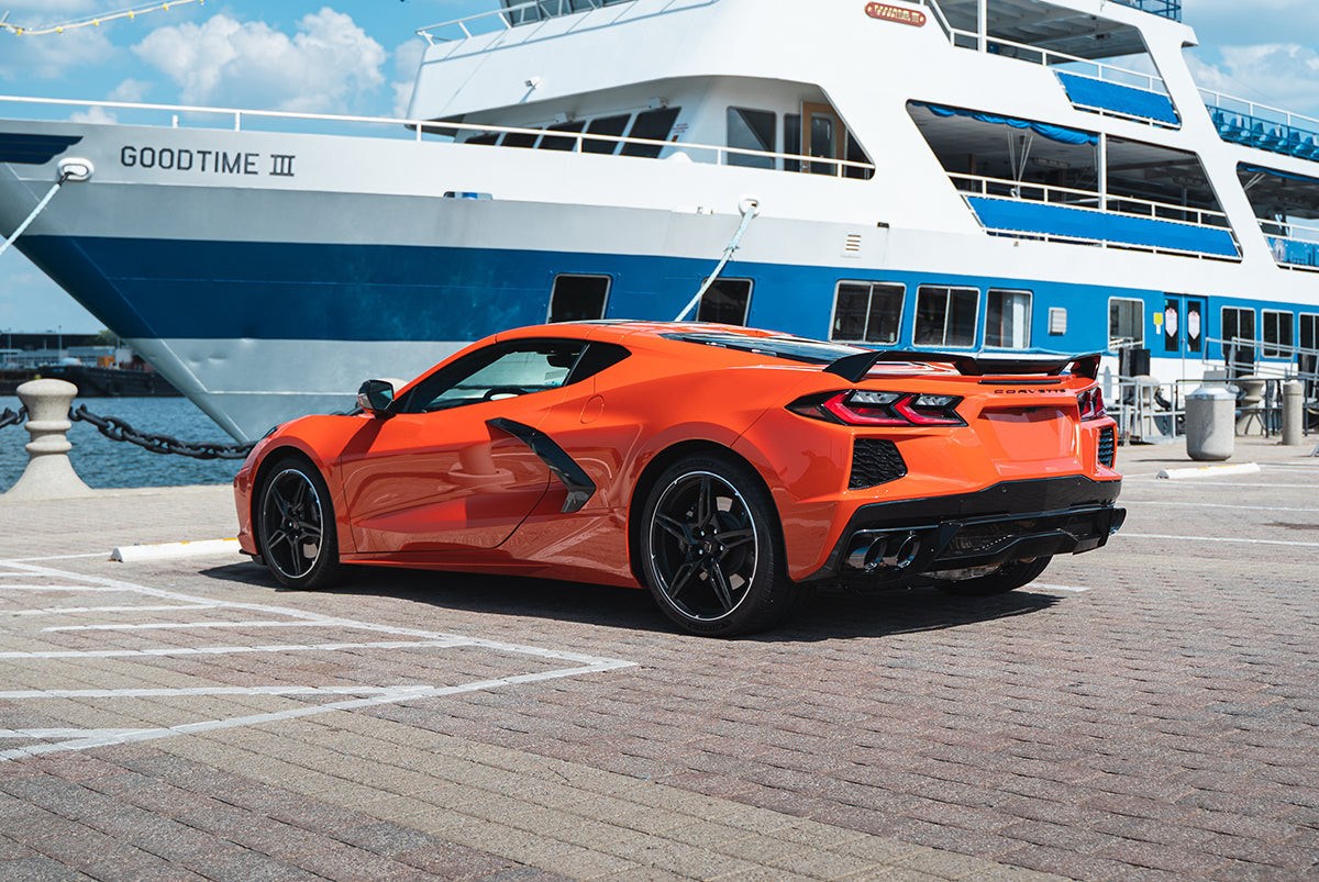 CORSA / PRO SERIES / CAT-BACK EXHAUST SYSTEM / WITH NPP VALVES / STAINLESS CHROME TIPS (21100) *** CHEVROLET CORVETTE C8 (2020-2024) 6.2L ENGINE