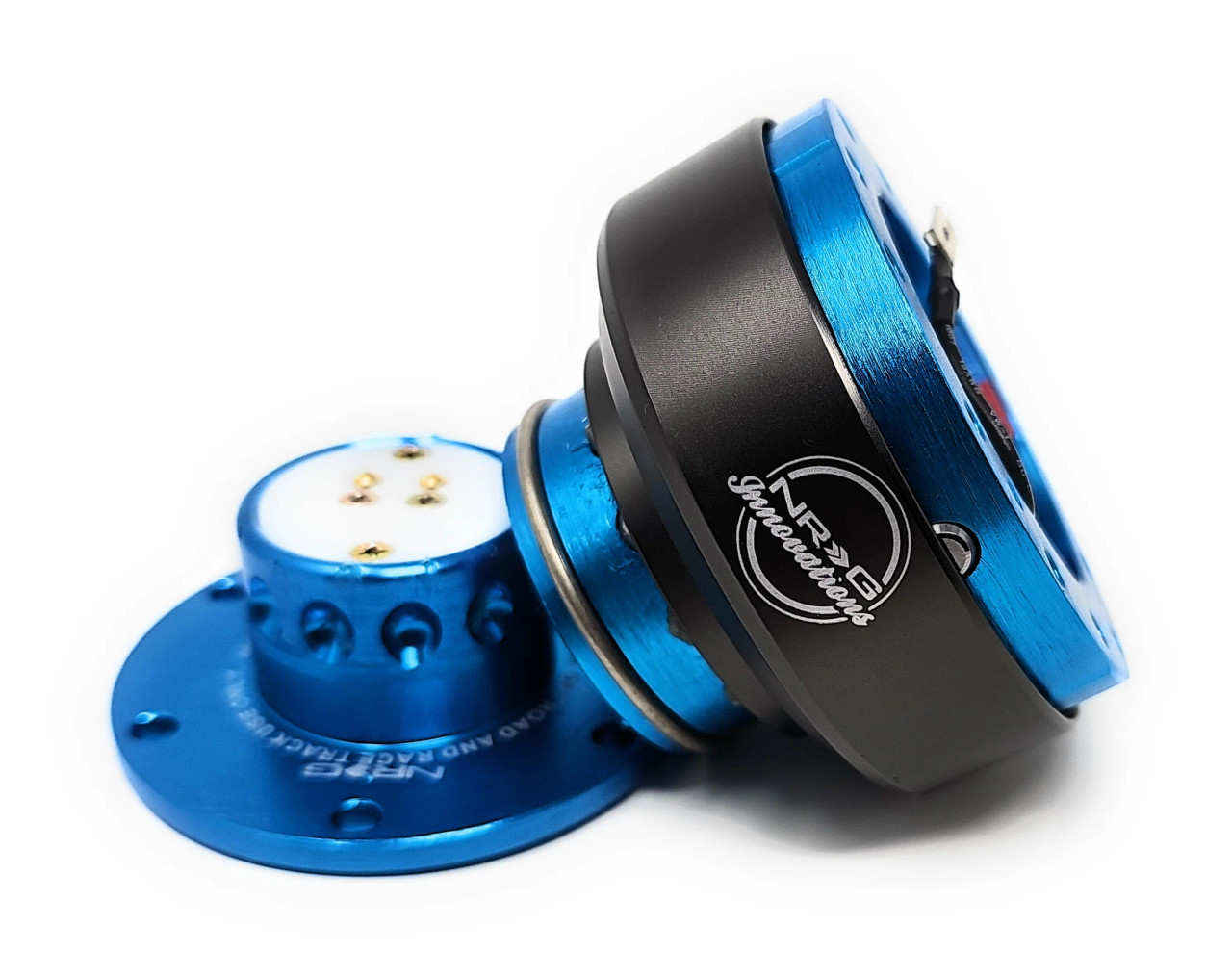 NRG / STEERING WHEEL QUICK RELEASE HUB / BLUE BODY / TITANIUM RING (SRK-200NB)
