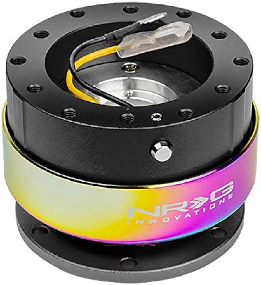 NRG / STEERING WHEEL QUICK RELEASE HUB / BLACK BODY / NEO-CHROME RING (SRK-200BK-MC)