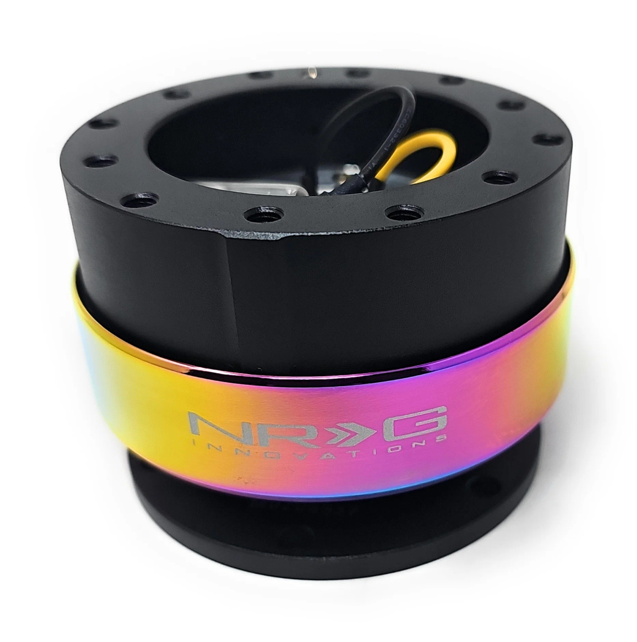 NRG / STEERING WHEEL QUICK RELEASE HUB / BLACK BODY / NEO-CHROME RING (SRK-200BK-MC)