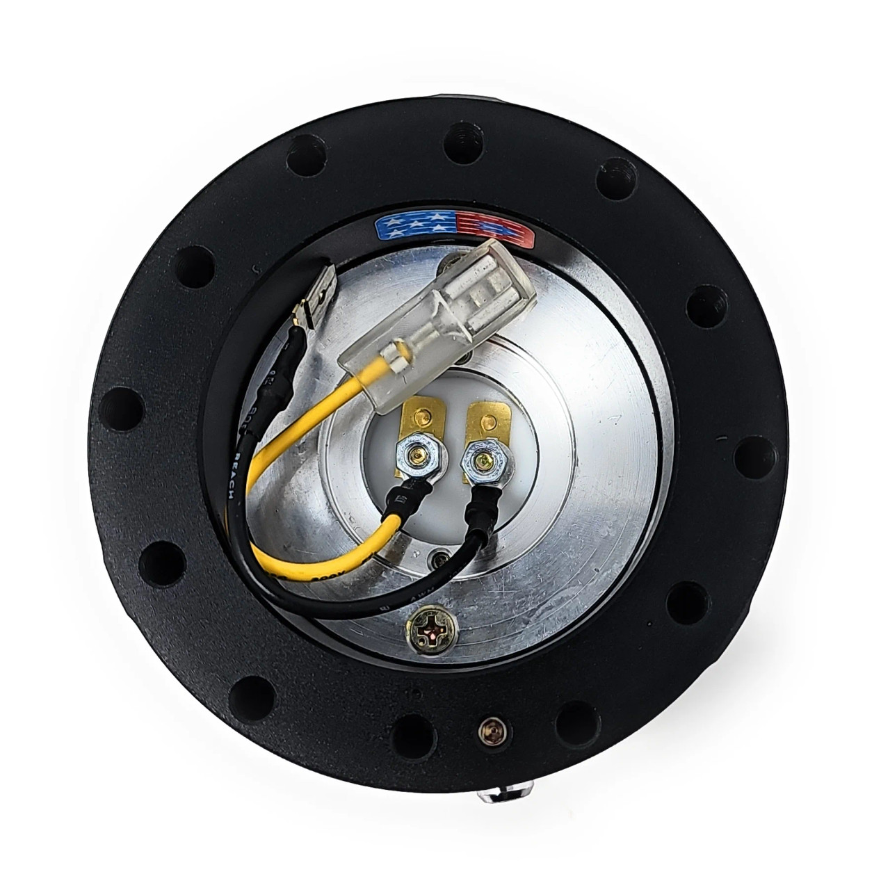 NRG / STEERING WHEEL QUICK RELEASE HUB / BLACK BODY / NEO-CHROME RING (SRK-200BK-MC)