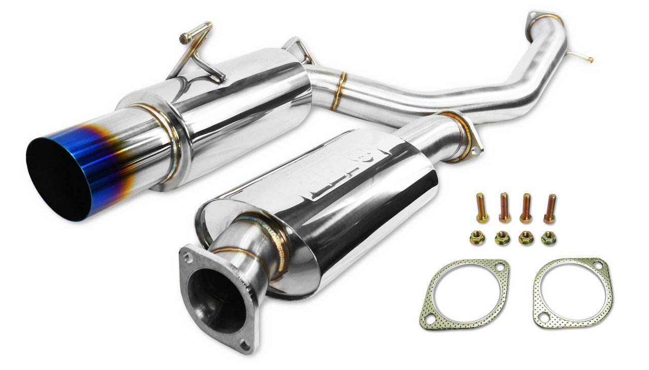 ISR / SINGLE GT / CAT-BACK EXHAUST SYSTEM / BURNT BLUE TIP (IS-GT-370Z-BT) *** NISSAN 370Z (2009-2020)