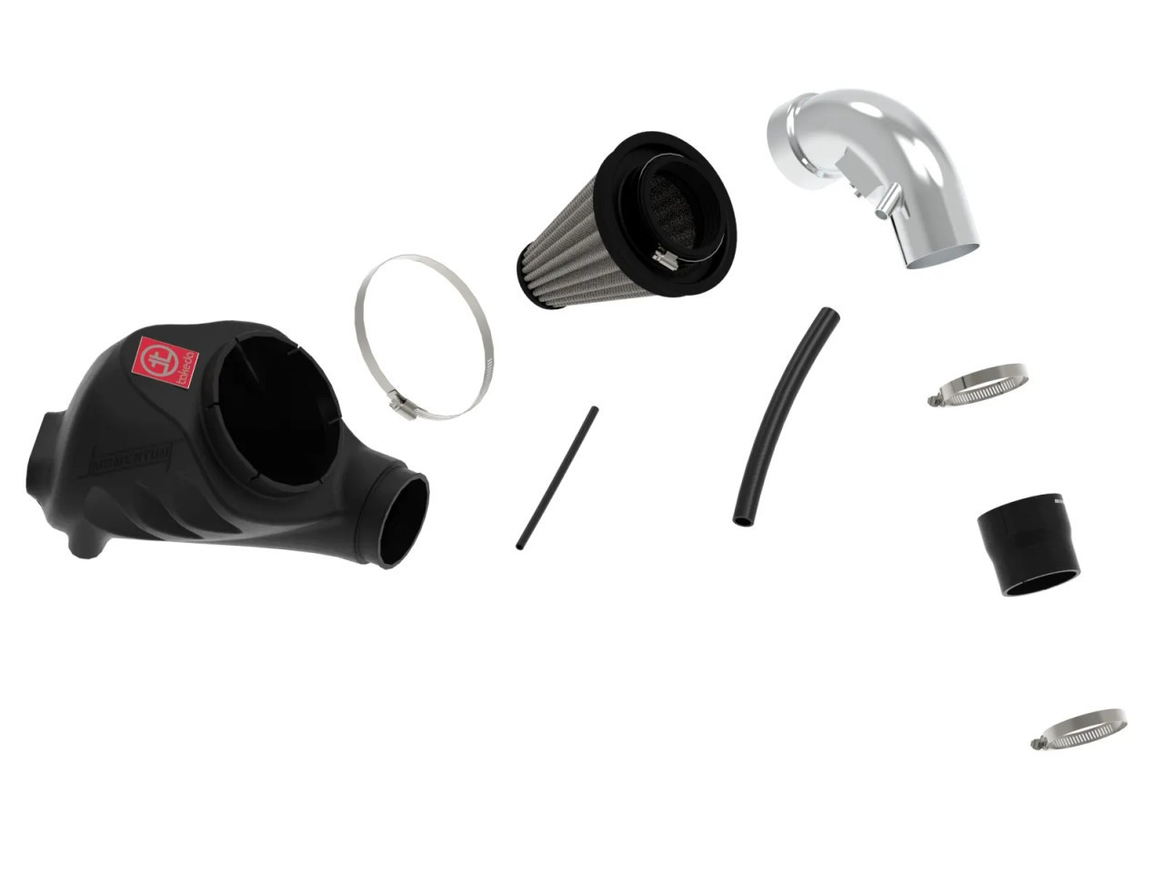 AFE / TAKEDA COLD AIR INTAKE SYSTEM / CHROME PIPING / PRO-5R OIL FILTER (TM-1018P-R) *** HONDA CIVIC SI (2012-2015) 2.4L / K24 ENGINE