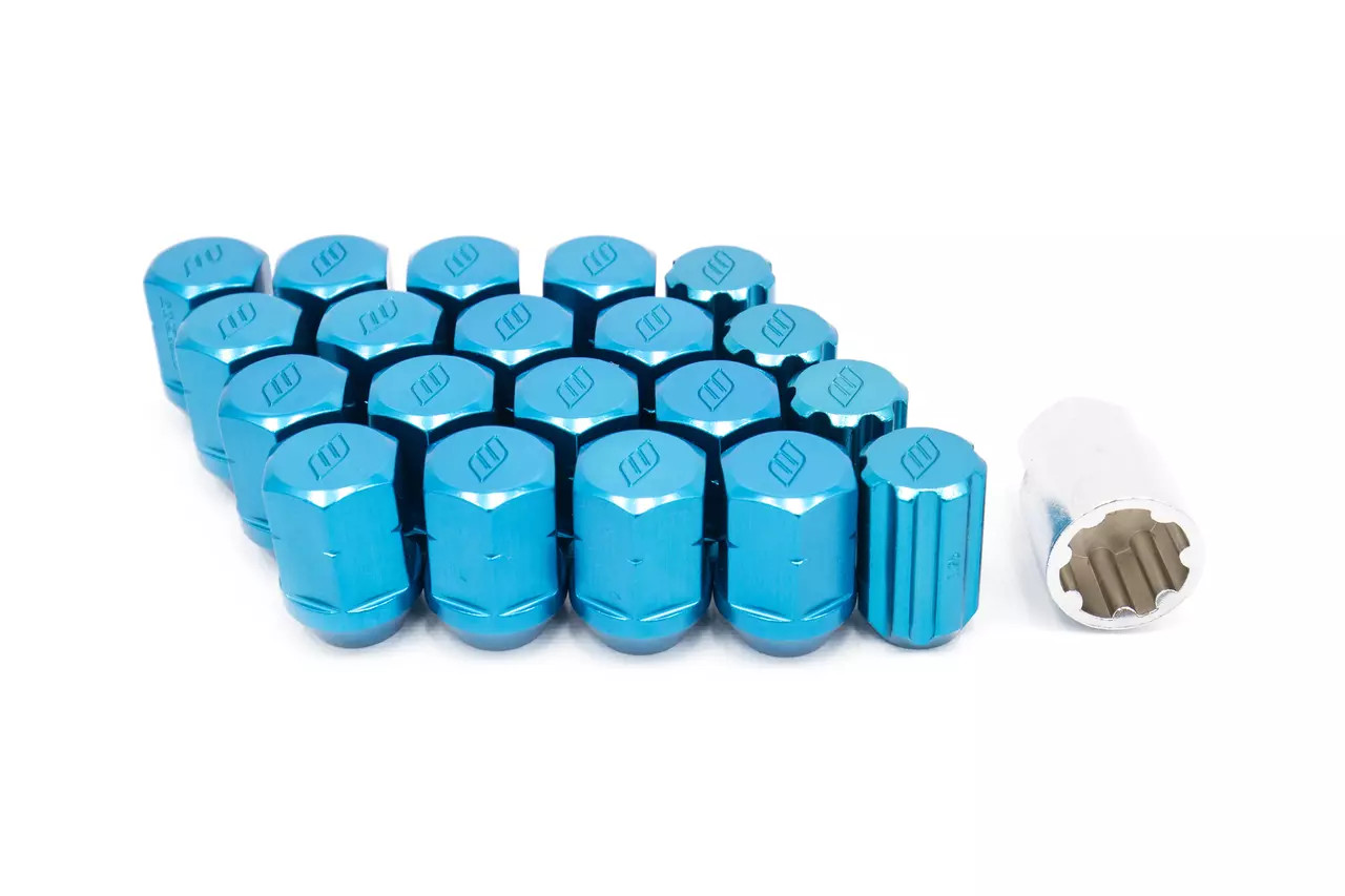 WORK WHEELS / RS LUG NUTS / WITH WHEEL LOCKS (M12 X 1.25) CLOSED END / BLUE COLOR