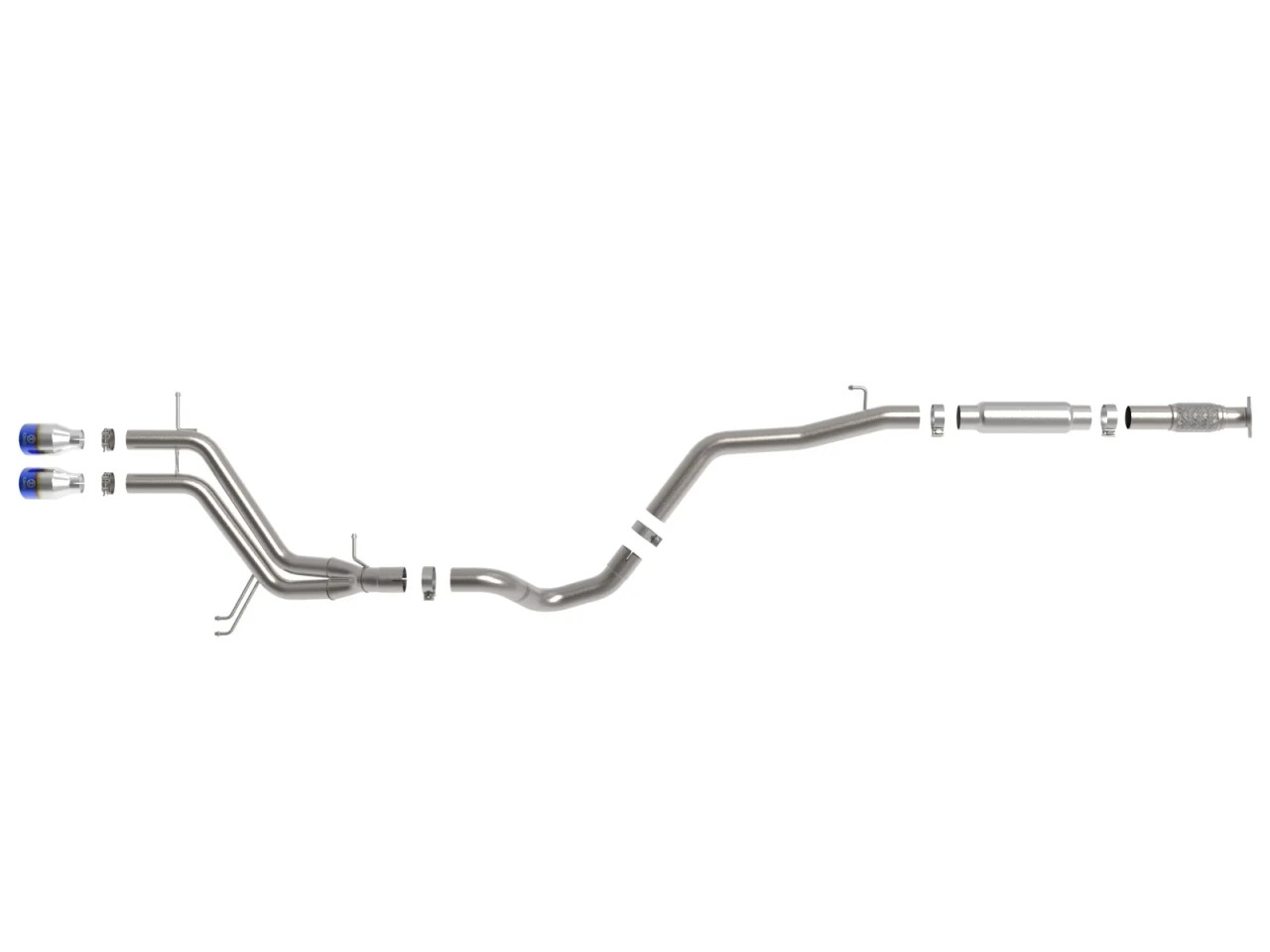 AFE / TAKEDA CAT-BACK EXHAUST SYSTEM / BURNT BLUE TIPS (49-37018-L) *** HYUNDAI VELOSTER (2012-2017) 1.6L TURBO