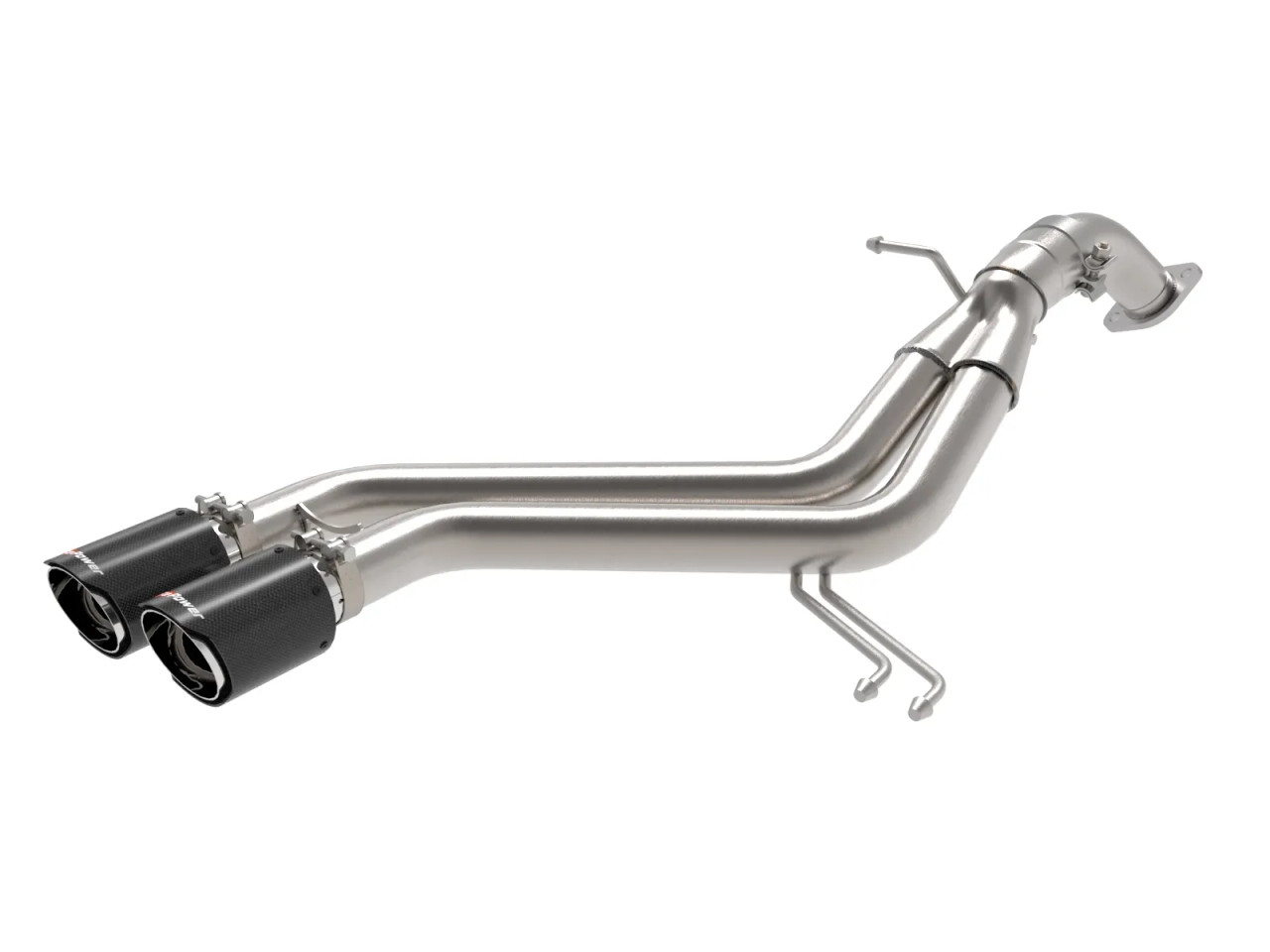 AFE / TAKEDA AXLE-BACK EXHAUST SYSTEM / CARBON FIBER TIPS (49-37019-C) *** HYUNDAI VELOSTER (2012-2017) 1.6L TURBO