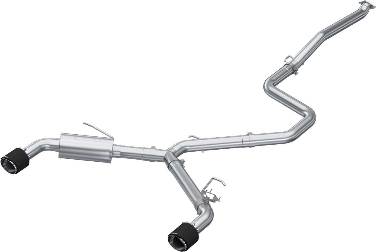 MBRP / CAT-BACK EXHAUST SYSTEM / CARBON FIBER TIPS (S47103CF) *** HYUNDAI ELANTRA-N (2022-2025) 2.0L TURBO