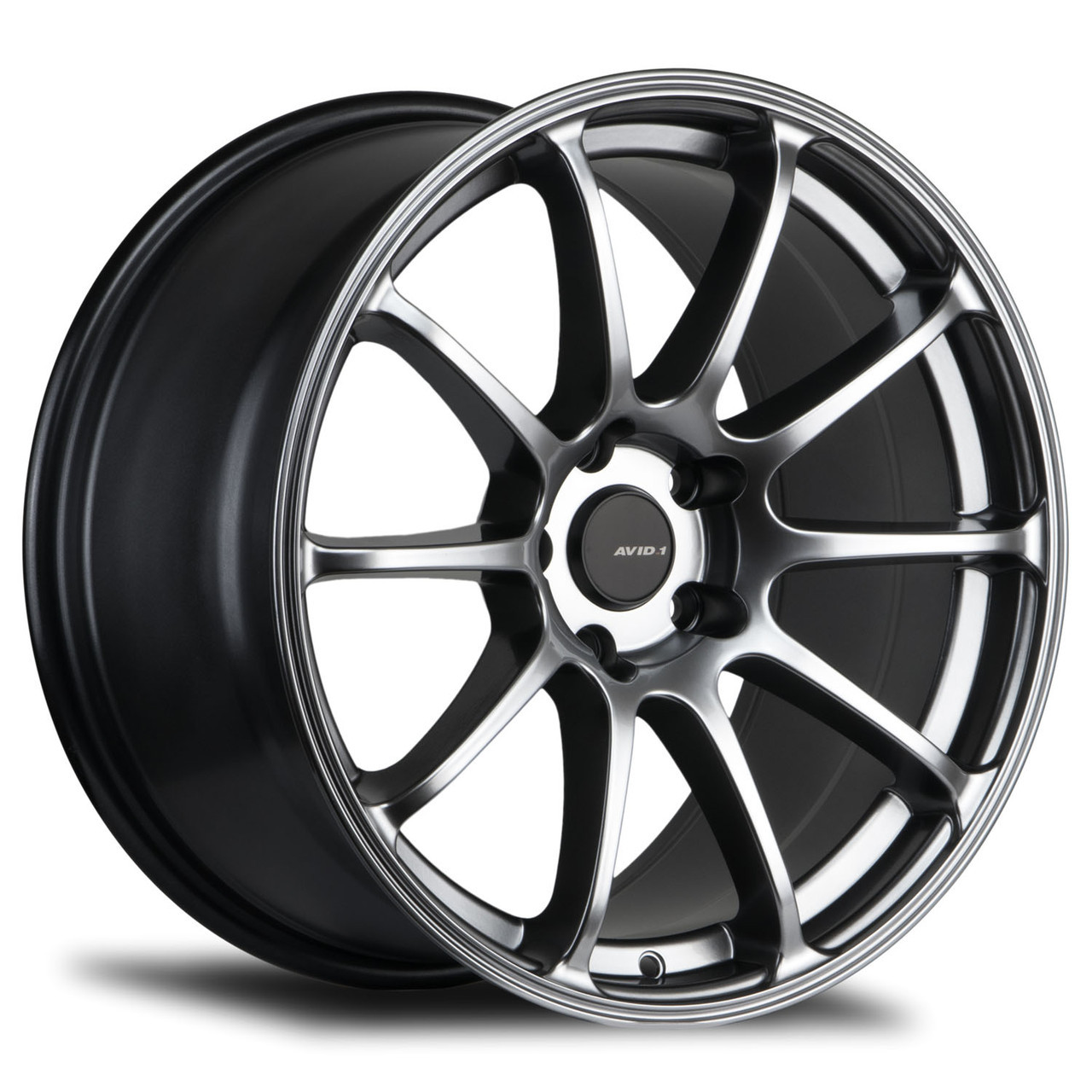 AVID1 WHEELS - AV27 - HYPER BLACK COLOR (17 X 8.0) +35 ET (5 X 114.3 MM) 73.1 CB
