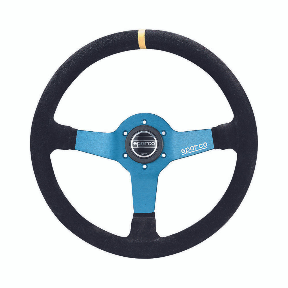 SPARCO / L550 STREET / 350 MM STEERING WHEEL / BLACK SUEDE / BLUE SPOKE (015TMZS1)