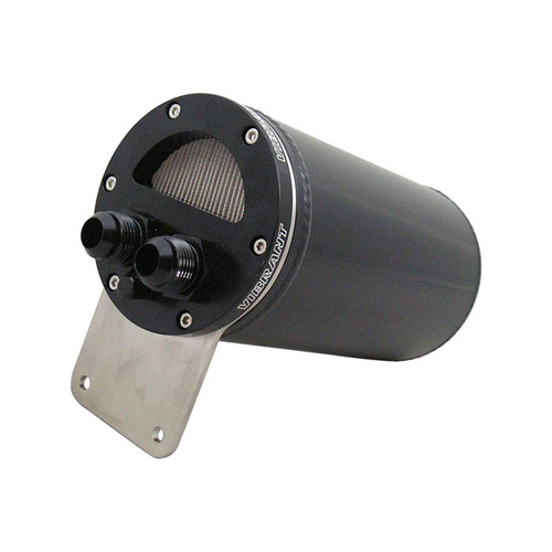 VIBRANT / UNIVERSAL OIL CATCH CAN / RECESSED SS FILTER TOP / ANODIZED BLACK (VIB12695)