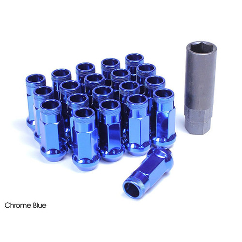 MUTEKI / SR48 / EXTENDED STEEL LUG NUTS (12 X 1.50 MM) BLUE CANDY CHROME (32906U)