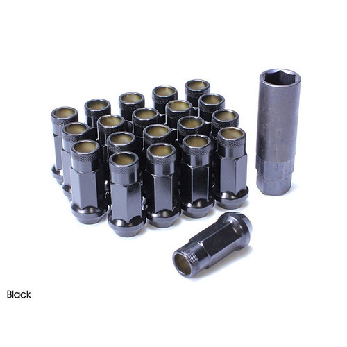 MUTEKI SR48 (12 X 1.25 MM) EXTENDED STEEL LUG NUTS / BLACK COLOR (32905B)