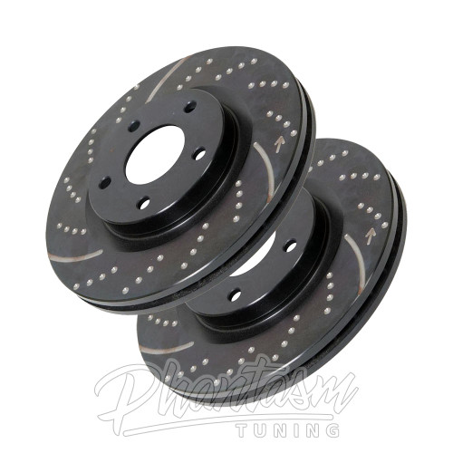 EBC / SLOTTED AND DIMPLES / REAR BRAKE ROTORS / SOLD AS PAIRS (GD7194) *** ACURA TL (1999-2003)