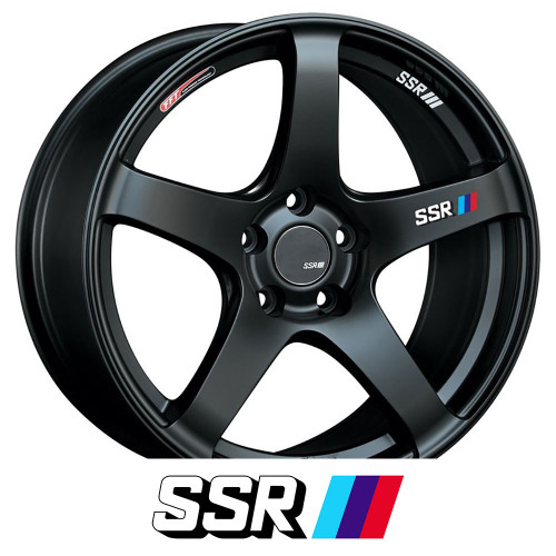 SSR WHEELS - GTV01 - FLAT BLACK COLOR (18 X 7.5) +48 ET (5 X 100 MM) 73 CB