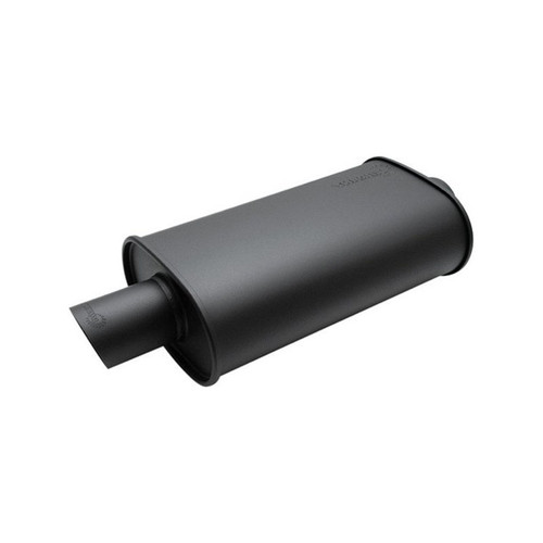 VIBRANT / STREET POWER / FLAT BLACK STAINLESS STEEL MUFFLER / 2.25 INCH INLET / SINGLE 3.00 INCH TIP (VIB1145)