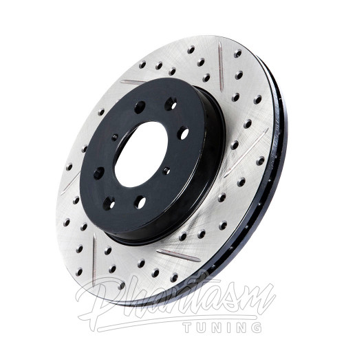 STOPTECH / DRILLED AND SLOTTED / FRONT BRAKE ROTOR / SOLD AS SINGLE (127.47021) *** SUBARU WRX (2009-2014)