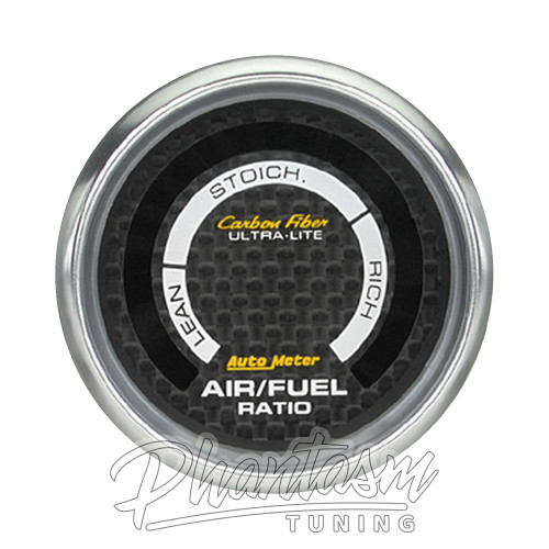 AUTO METER / AIR-FUEL RATIO / DIGITAL GAUGE (4775) *** CARBON FIBER FACE / POLISHED ALUMINUM BEZEL