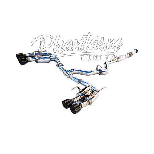 INVIDIA / GEMINI R400 / DUAL CAT-BACK EXHAUST SYSTEM / BLACK TIPS (HS15STIGM4SB) *** SUBARU WRX (2015-2021)